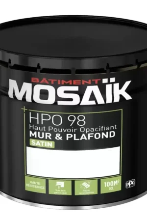 Peinture Murs & Plafonds MOSAÏK HPO 98 Blanc satin 10L Commander Vite