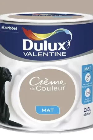 Peinture acrylique mat DULUX VALENTINE Crème de couleur Gazelle Livraison Express