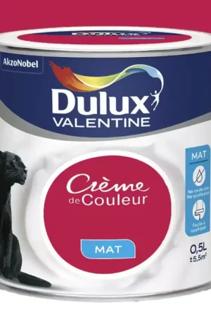 Bon Plan Peinture acrylique mat DULUX VALENTINE Crème de couleur Framboise