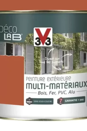 Meilleur Choix Peinture Extérieure Multi-Matériaux V33 Déco LAB Paprika Satin