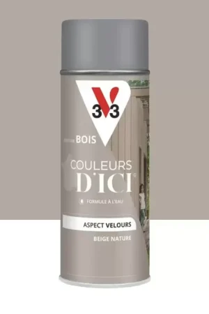 Aérosol Peinture pour Bois Extérieurs V33 Couleurs d'ICI Velours Beige nature Livraison Express