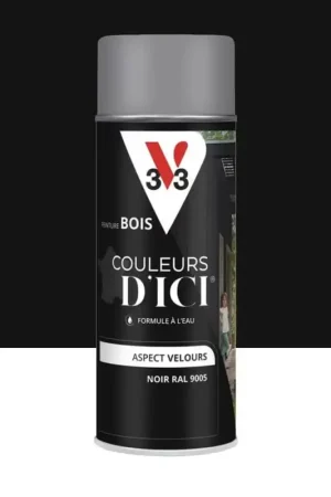 Offre Exclusive Aérosol Peinture pour Bois Extérieurs V33 Couleurs d'ICI Velours Noir