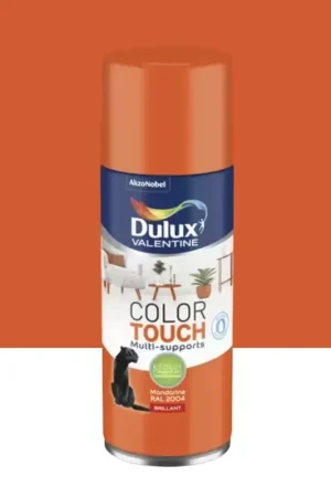 Achat Immédiat Bombe aérosol de peinture DULUX VALENTINE Color Touch Mandarine brillant