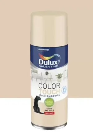Offre Spéciale Bombe aérosol de peinture DULUX VALENTINE Color Touch Ivoire brillant
