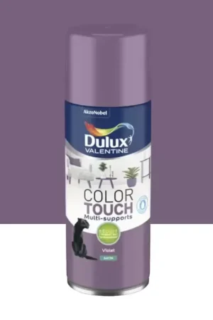 Bombe aérosol de peinture DULUX VALENTINE Color Touch Violet satin Retour Gratuit