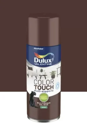 Bombe aérosol de peinture DULUX VALENTINE Color Touch Brun châtaigne satin Acheter Direct