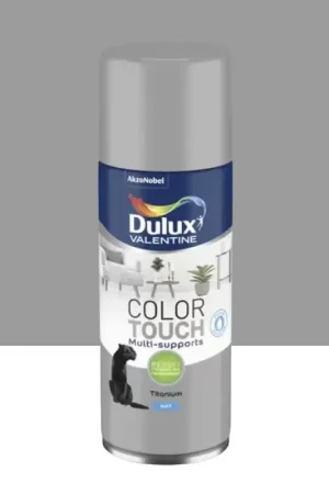 Satisfait Ou Remboursé Bombe aérosol de peinture DULUX VALENTINE Color Touch Titanium mat