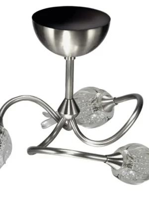 Plafonnier Pompei 3 branches Fleurs - CVL Luminaires Manufacture Meilleur Prix