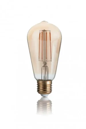 Ampoule LED à filament Vintage ambrée 4 W E27 - Ideal Lux Soldes