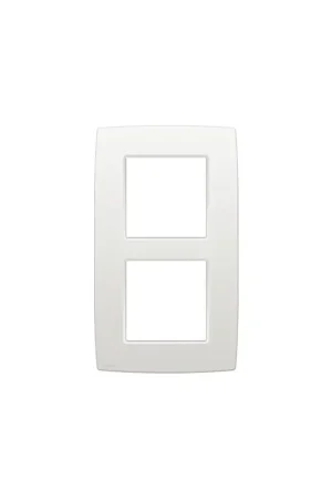 Remise Plaque de recouvrement double verticale blanche NIKO