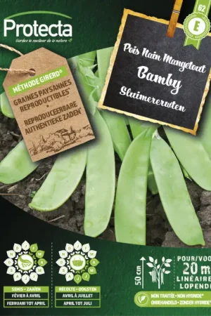 Acheter En Ligne Semences de pois Nain Mangetout Bamby PROTECTA