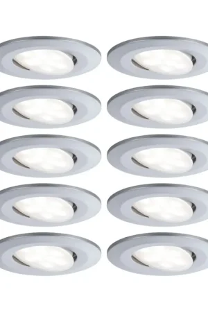 Spot encastrable LED Calla chrome blanc neutre IP65 680 lm 6 W 10 pièces PAULMANN Commander Vite