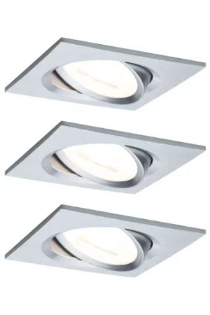 Spot encastrable LED Nova aluminium blanc chaud IP23 6 W 3 pièces PAULMANN Achetez Aujourd'hui