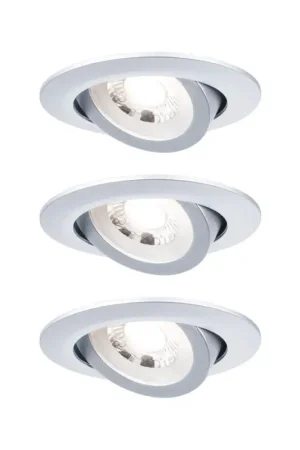 Spot encastrable LED chrome blanc chaud IP20 580 lm 4,8 W 3 pièces PAULMANN Vente Flash