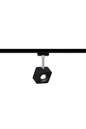 Spot LED URail Cube noir et chrome blanc neutre 720 lm 8 W PAULMANN Bon Plan