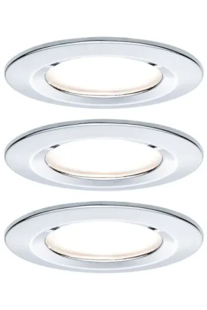 Livraison Express Spot encastrable LED Nova chrome blanc chaud IP44 6 W 3 pièces PAULMANN