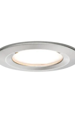 Expédié Aujourd'hui Spot encastrable LED Nova acier brossé blanc chaud IP44 6 W PAULMANN