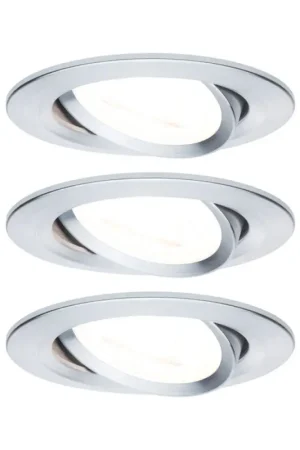 Spot encastrable LED Nova aluminium GU10 blanc chaud IP23 6,5 W 3 pièces PAULMANN Dernière Chance