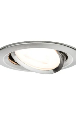 Offre Du Jour Spot encastrable LED Nova acier brossé GU10 blanc chaud IP23 6,5 W PAULMANN