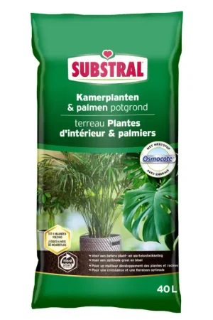 Terreau pour plantes d'intérieur et palmiers 40 L SUBSTRAL Commander Vite