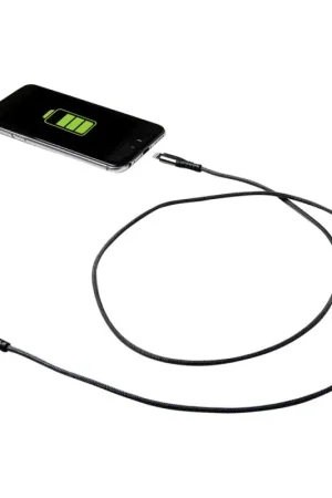 Vente Flash Câble USB Lightning en nylon 1 m noir CELLY