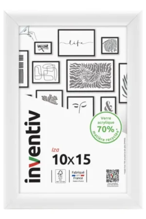 Offre Limitée Cadre Iza blanc 10 x 15 cm INVENTIV