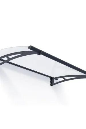 Offre Limitée Marquise de porte Aquila gris foncé 150,5 x 91,5 cm CANOPIA
