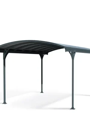Acheter Direct Carport en aluminium Vitoria gris foncé 9,5 m²