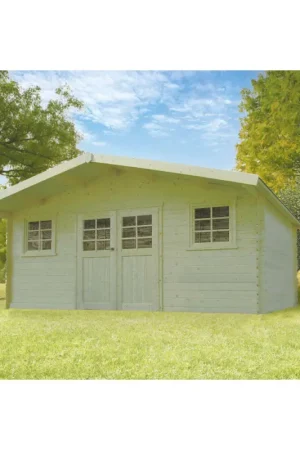 Vente Directe Abri de jardin en bois Douai traité 28 mm 5,08 x 2,98 m SOLID