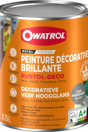 Peinture pour métal Rustol Deco gris poussière 0,75 L OWATROL Commander Vite