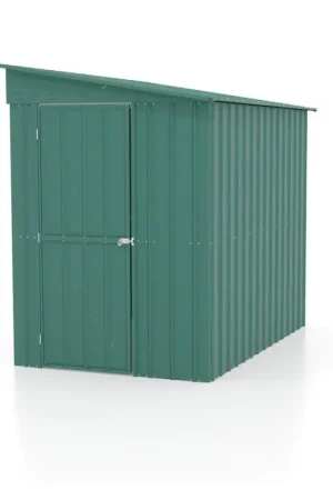 Abri de jardin adossé en métal Lean To 1 porte vert jade 1,55 x 2,42 x 2,03 m GLOBEL Acheter Direct