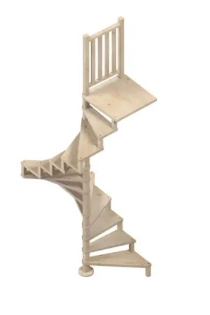 Escalier en colimaçon Square Wood Ø 120 cm SOGEM Dernière Chance