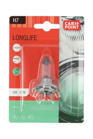 Remise Ampoule pour voiture Longlife H7 55 W CARPOINT