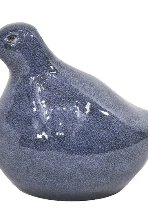 Top Vente Oiseau en céramique émaillée noir fumé 25,5 x 20 x 23 cm