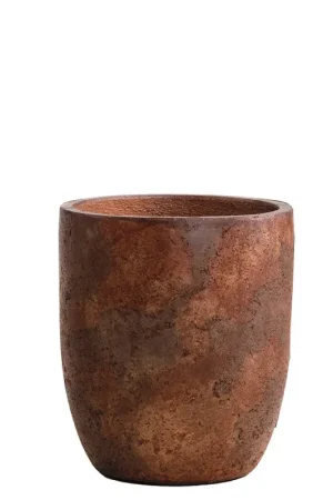 Pot en ciment New Cement brun rouille Ø 26 x 29 cm Certifié