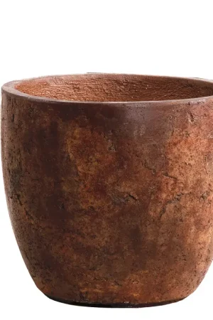 Paiement Sécurisé Pot en ciment New Cement brun rouille Ø 34 x 29 cm