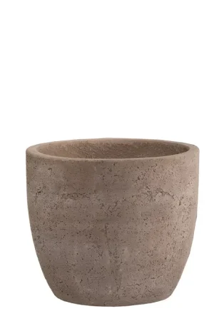 Pot en ciment New Cement brun Ø 26 x 22 cm Meilleur Choix