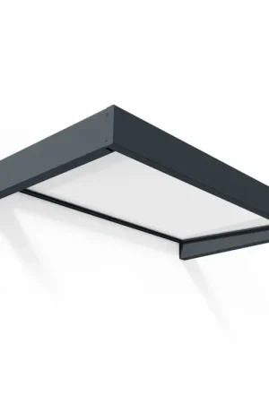 Livraison Express Marquise de porte Sophia gris foncé 160 x 95 cm CANOPIA