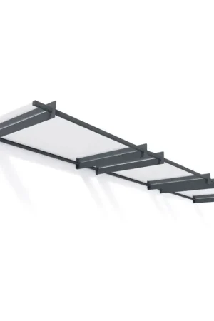 Seulement Aujourd'hui Marquise de porte Nancy gris foncé 452 x 94 cm CANOPIA
