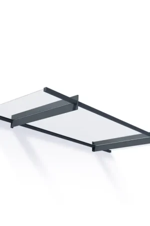 Jusqu'à Épuisement Des Stocks Marquise de porte Nancy gris foncé 205,5 x 94 cm CANOPIA