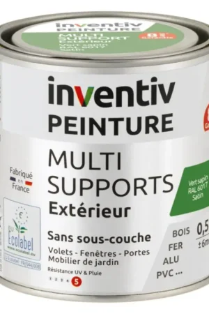 Commande En Gros Peinture multi-supports vert sapin satiné 0,5 L INVENTIV