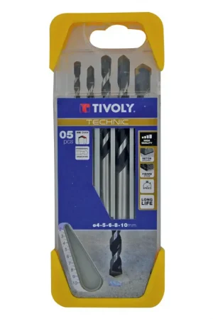 Acheter En Ligne Set de forets gradués pour béton Ø 4 - 10 mm 5 pièces TIVOLY