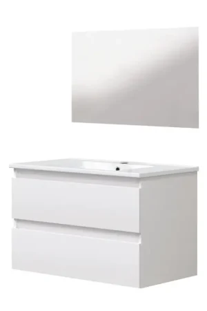 Ensemble de salle de bain Lila blanc 80 cm ONDEE Bon Marché