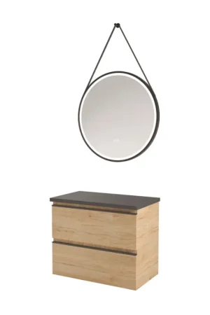 Commande En Gros Ensemble de salle de bain Ebène bois 80 cm ONDEE