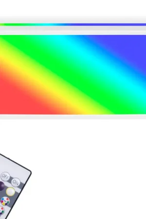 Prix Cassé Plafonnier LED Slim blanc 29 x 29 cm RGB 1850 lm 15 W BRILONER