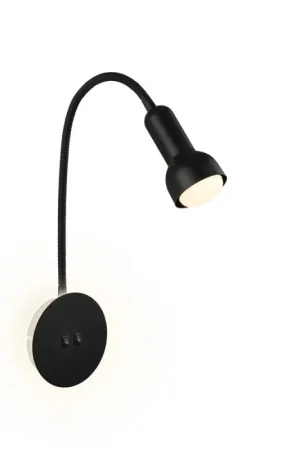 Nouveauté Applique LED noire avec rétroéclairage E14 3 W et 10 W BRILONER
