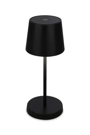 Offre Exclusive Lampe de table rechargeable LED noire 26 cm 2,6 W BRILONER