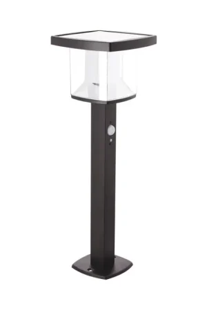 Nouvel Arrivage Borne LED solaire avec détecteur de mouvement noire 600 lm XANLITE