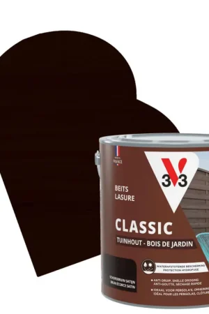 Promotion Lasure pour bois de jardin Classic brun écorce 2,5 L V33