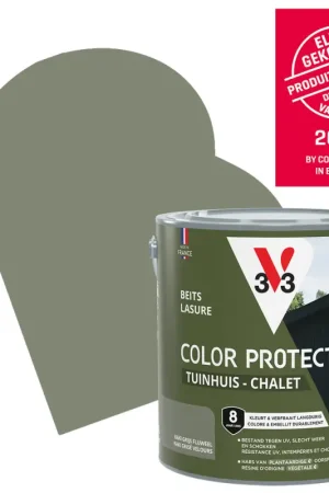 Dernière Chance Lasure pour chalet Color Protect kaki grisé 2,5 L V33